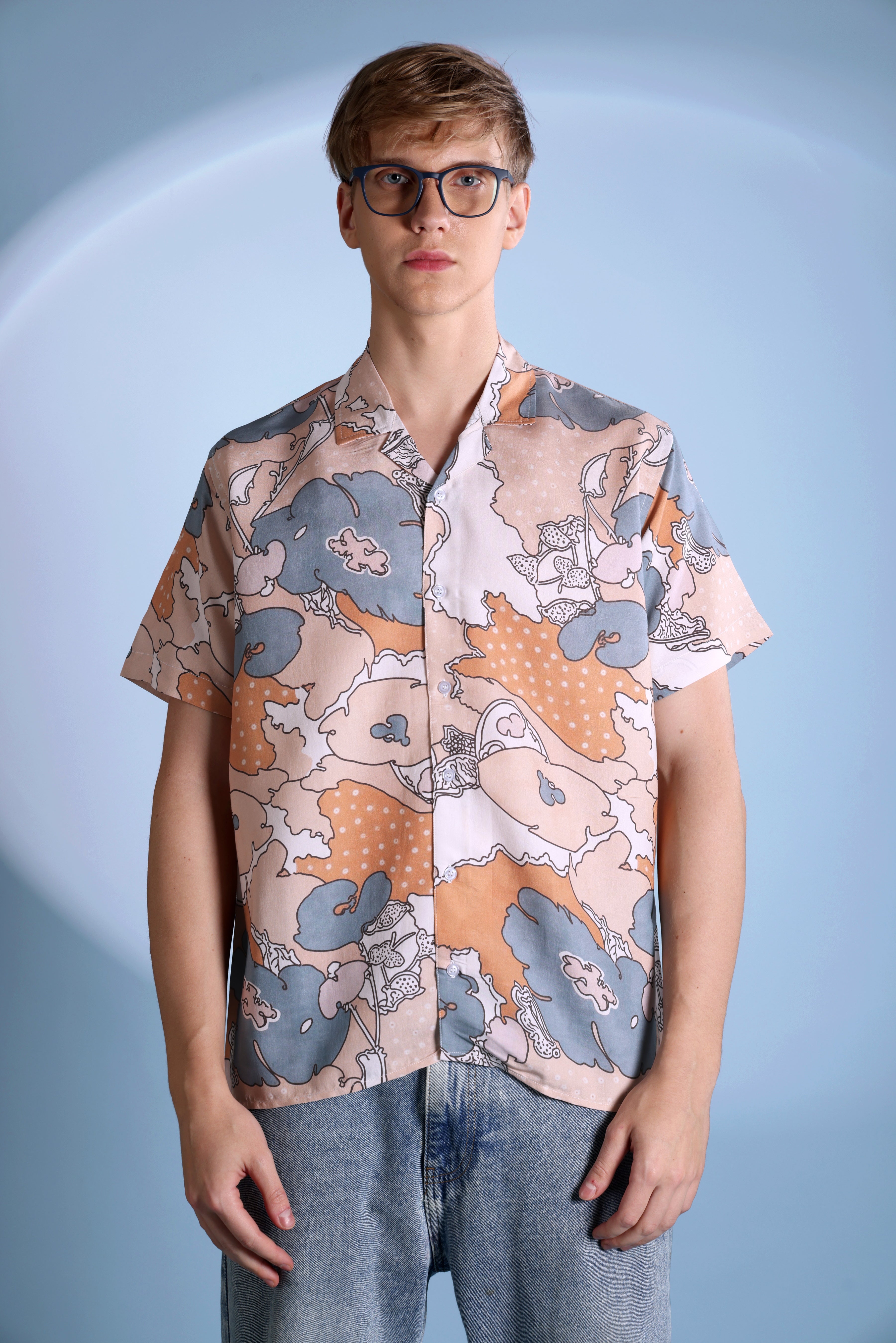 MULTI COLOUR PRINT VISCOSE RESORT SHIRT