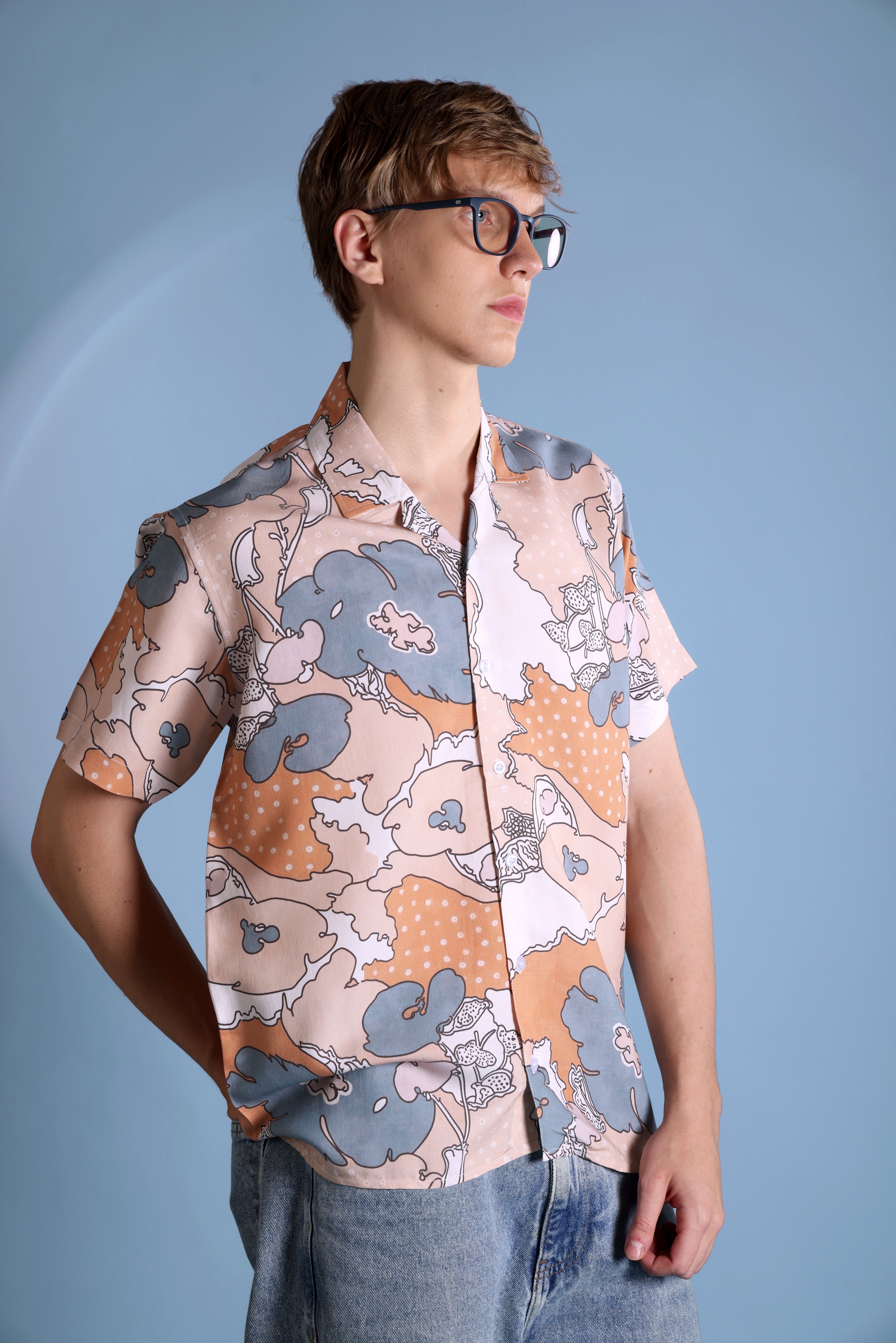 MULTI COLOUR PRINT VISCOSE RESORT SHIRT