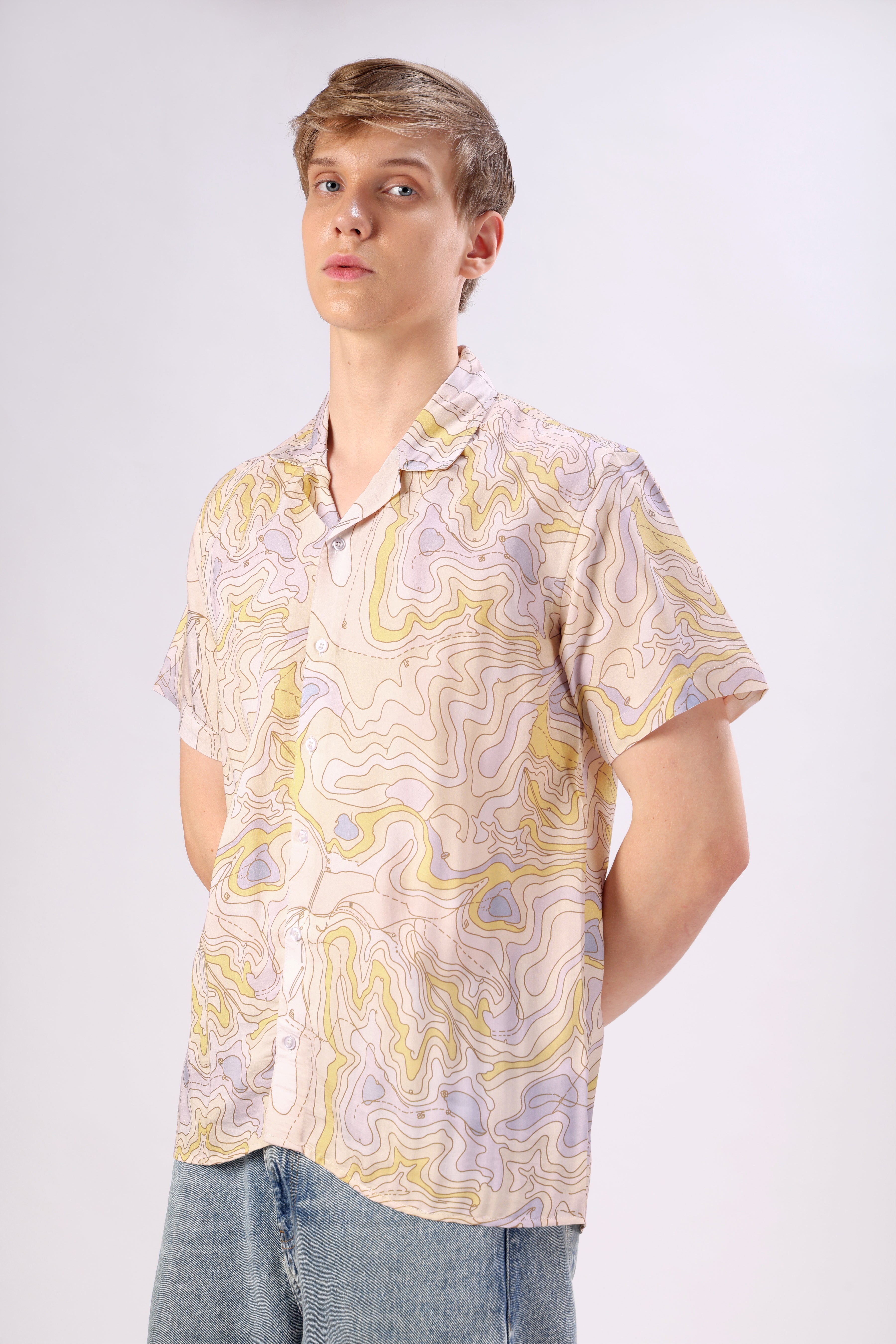 FRENCH ELEGANCE PRINT VISCOSE RESORT SHIRT