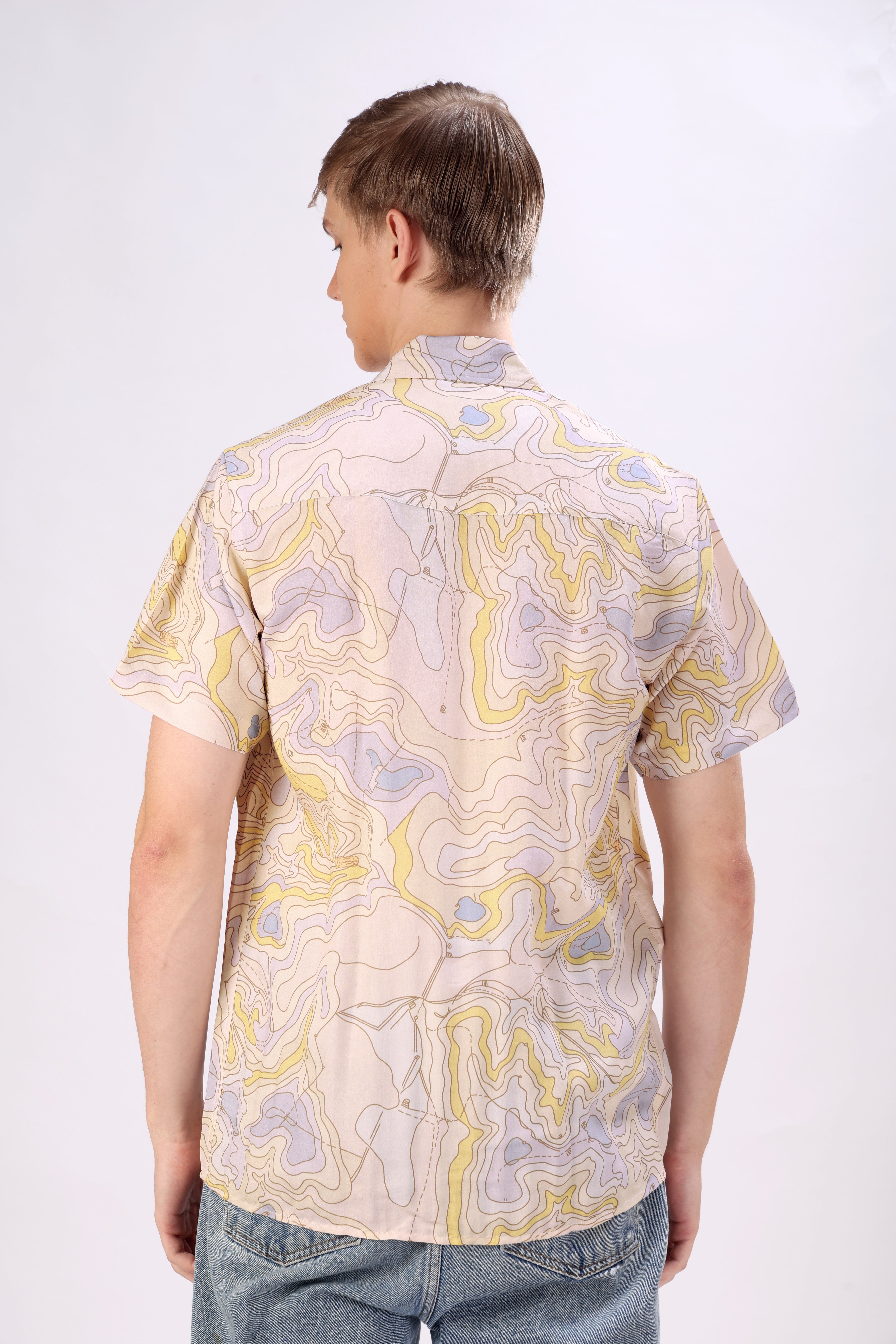 FRENCH ELEGANCE PRINT VISCOSE RESORT SHIRT