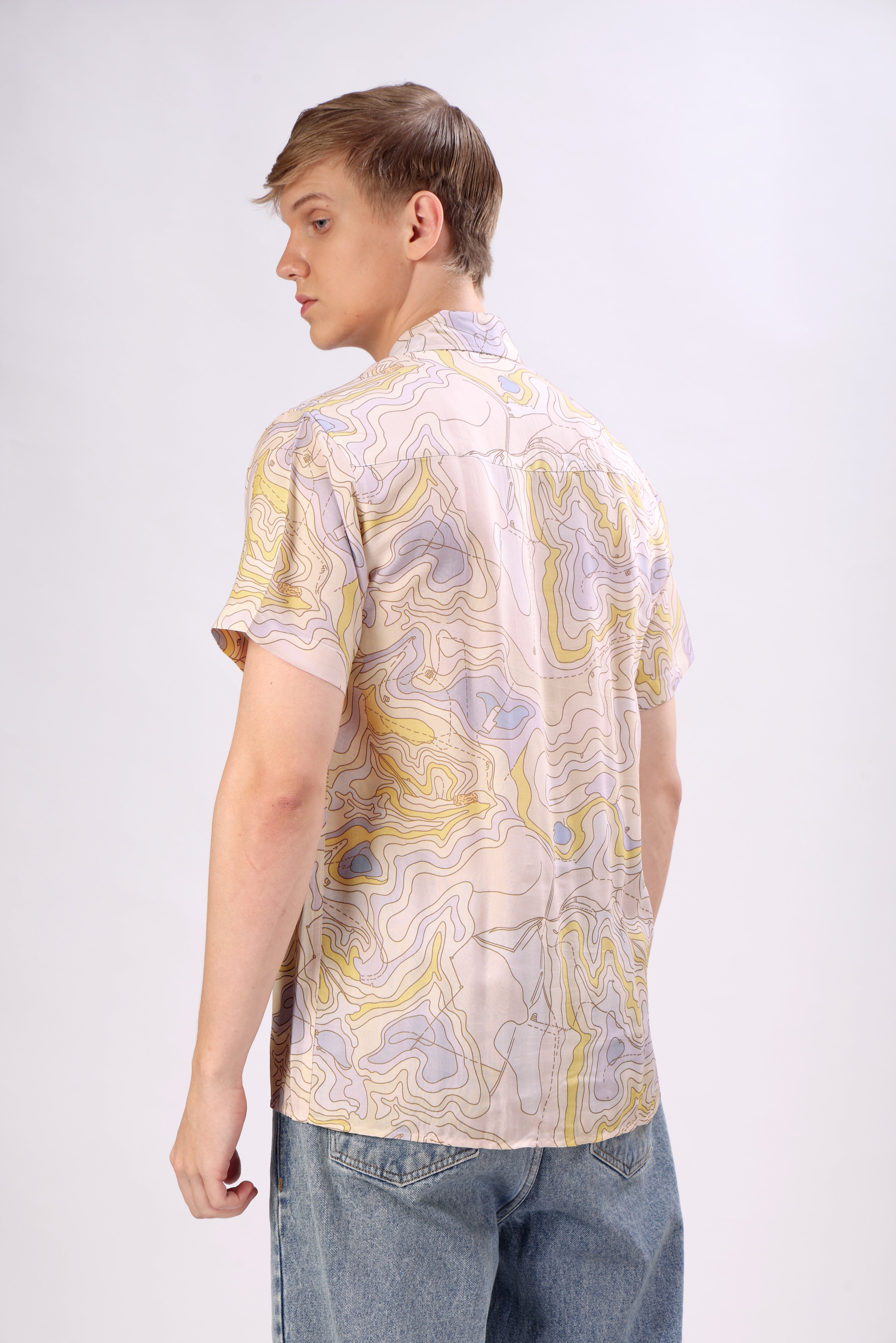 FRENCH ELEGANCE PRINT VISCOSE RESORT SHIRT